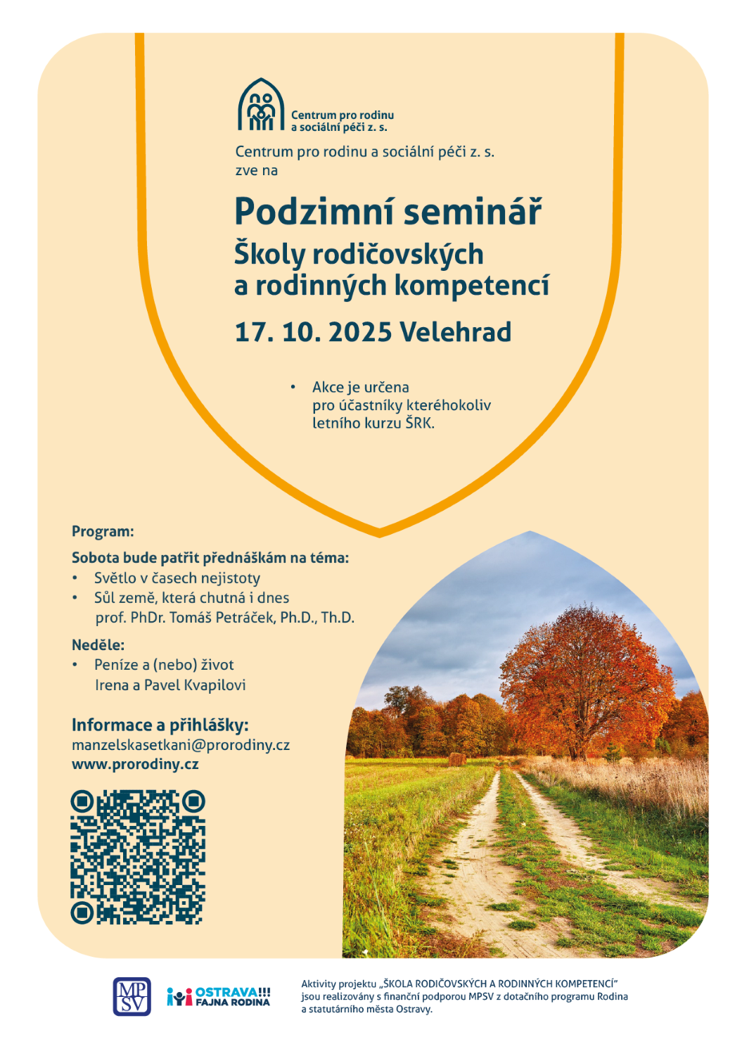 Podzimní seminář Školy rodičovských a rodinných kompetencí