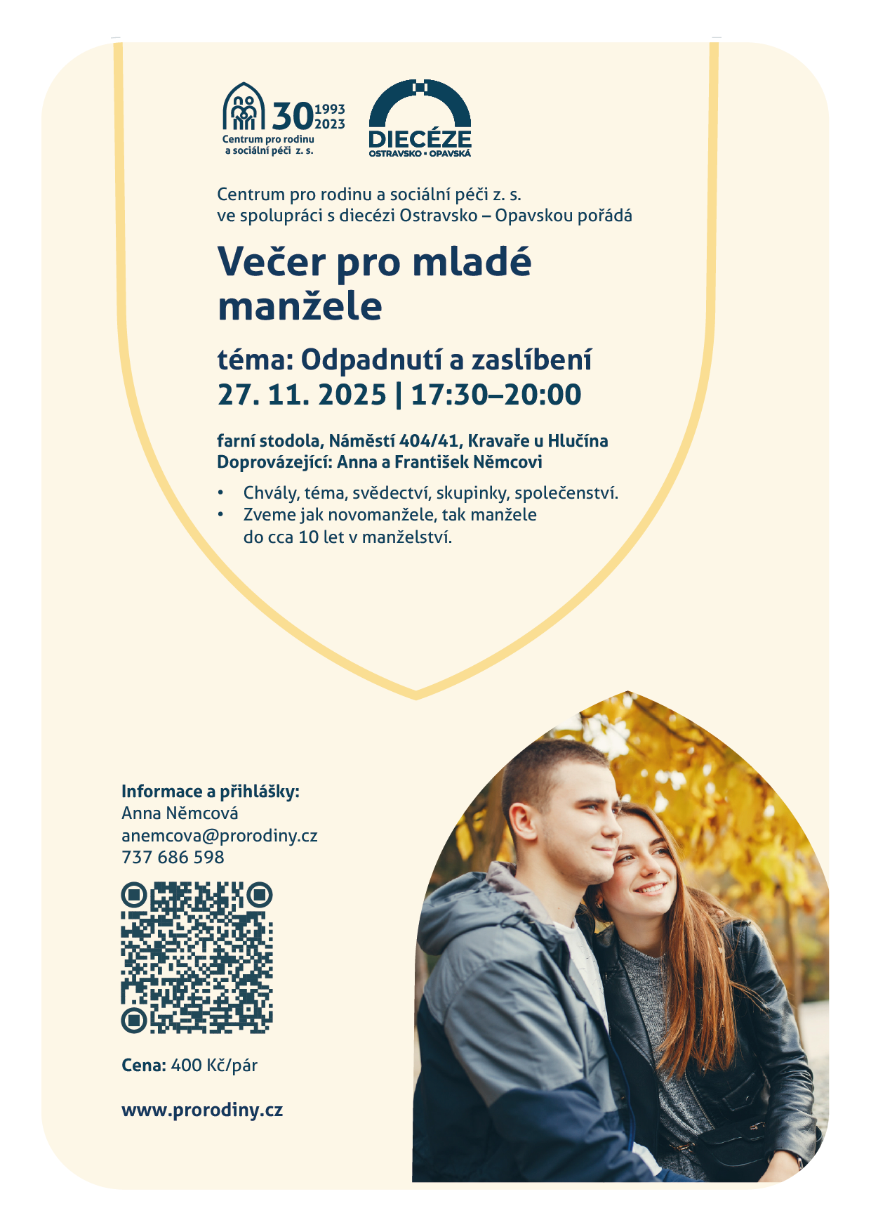 plakát Večer pro mladé manžele