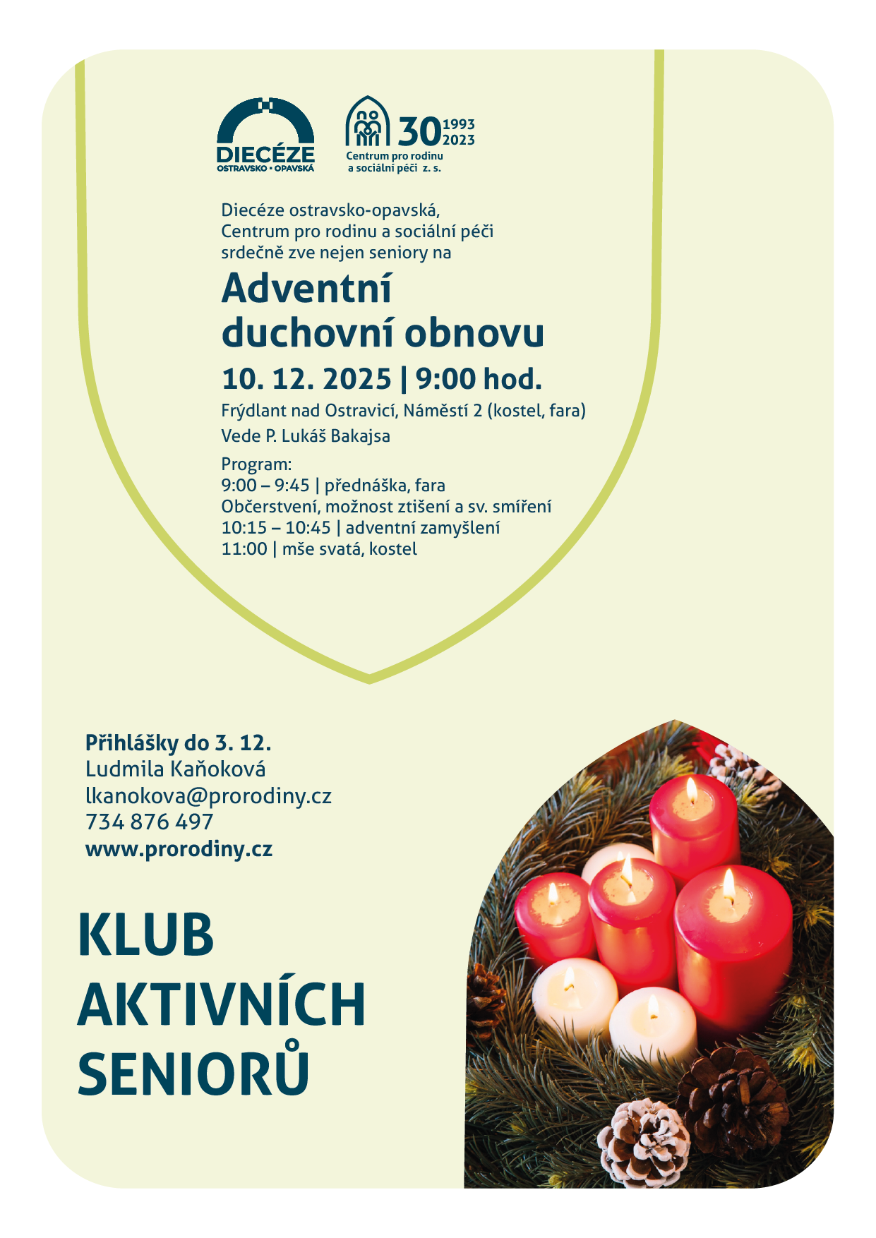 plakát Adventní duchovní obnova