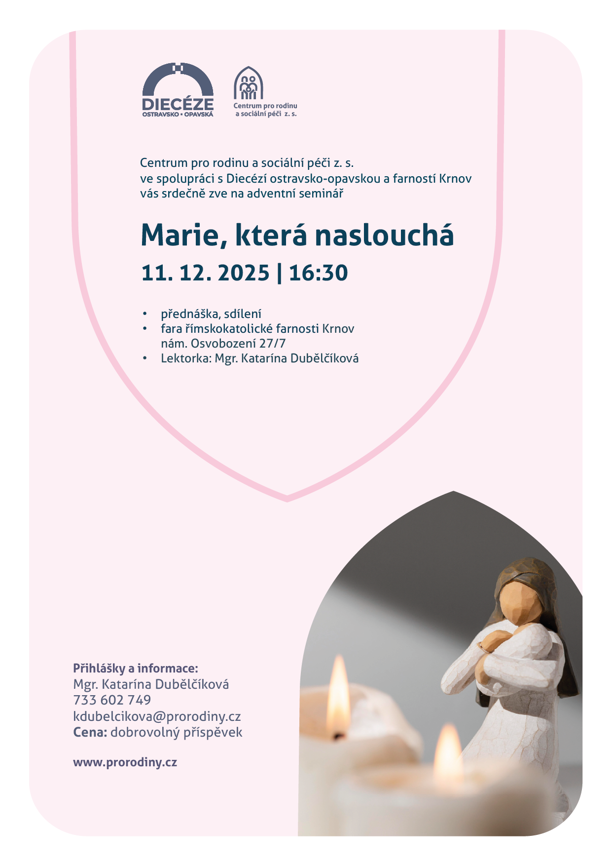 plakát Marie, která naslouchá