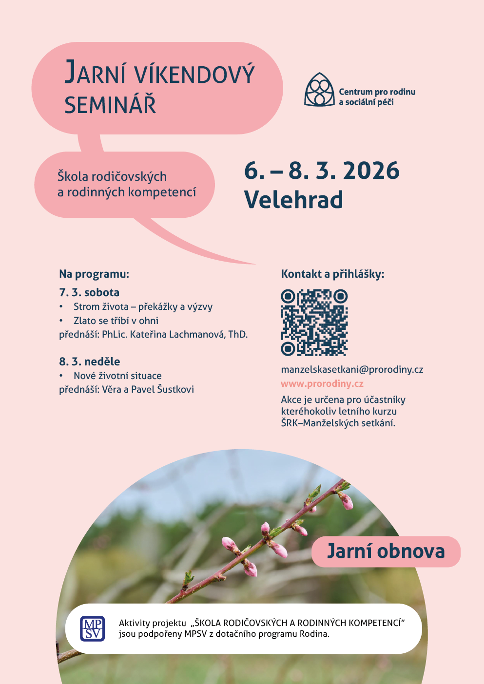 plakát Jarní víkendový seminář