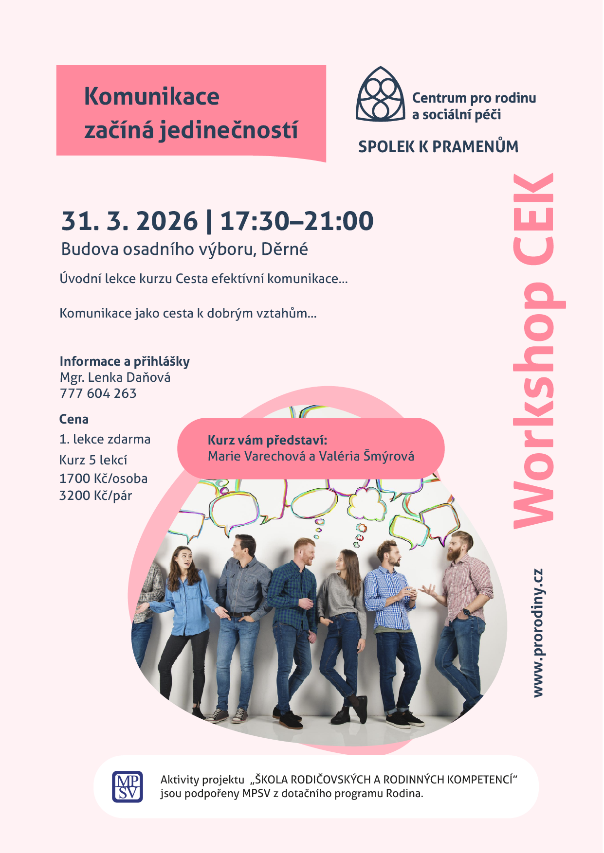 plakát Komunikace začíná jedinečností