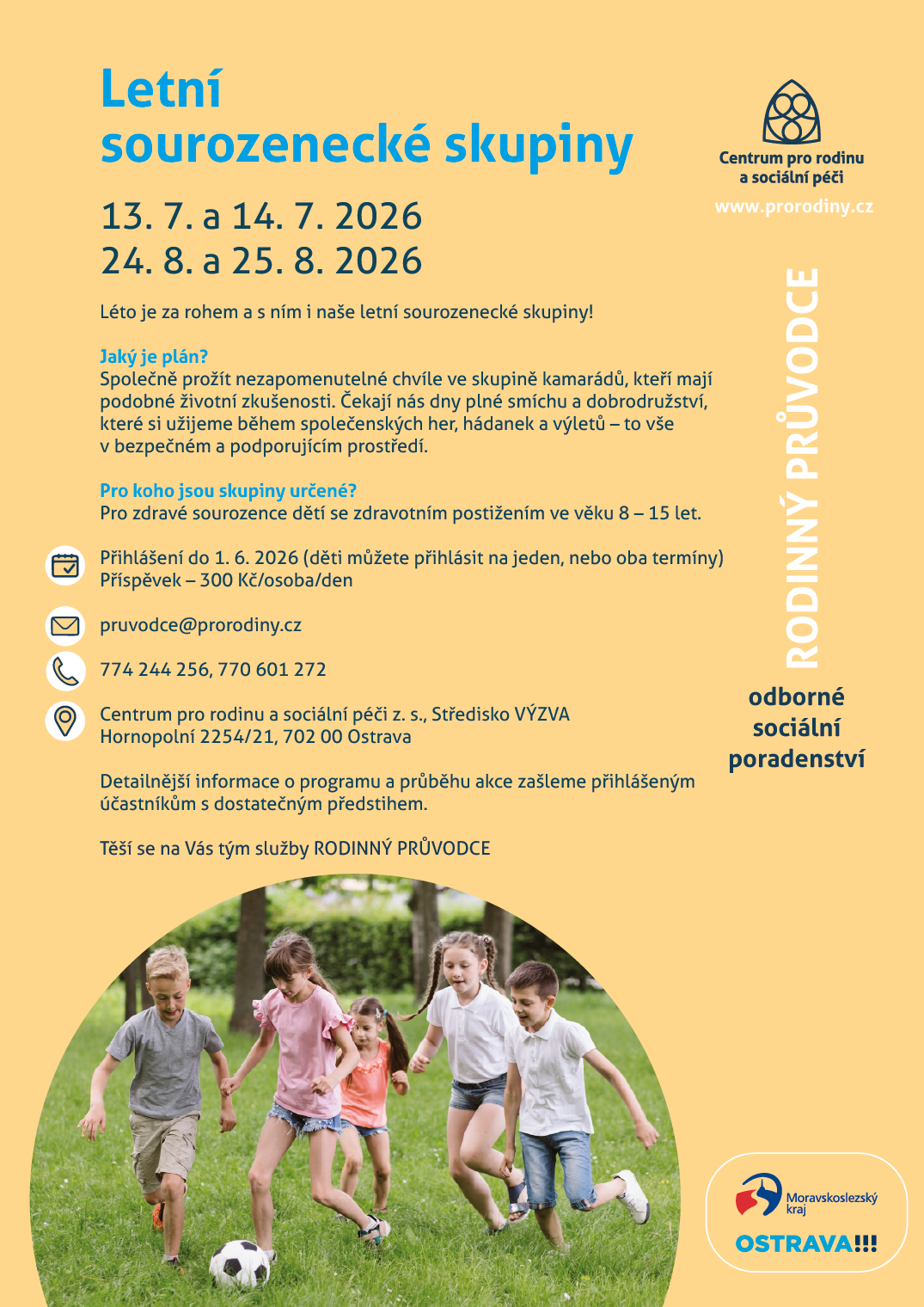 plakát Letní sourozenecké skupiny