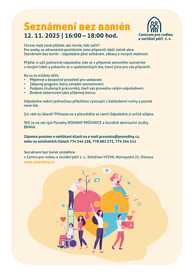 plakát Seznámení bez bariér