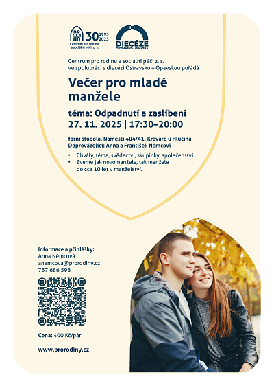 plakát Večer pro mladé manžele