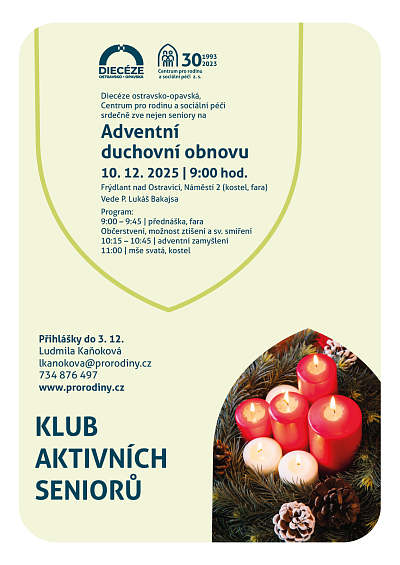 plakát Adventní duchovní obnova