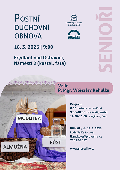 plakát Postní duchovní obnova