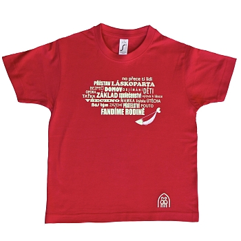 obrázek Tričko dětské s rybičkou červené