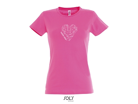 obrázek Tričko dámské se srdíčkem růžové