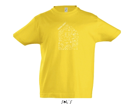 obrázek Tričko dětské s domečkem žluté