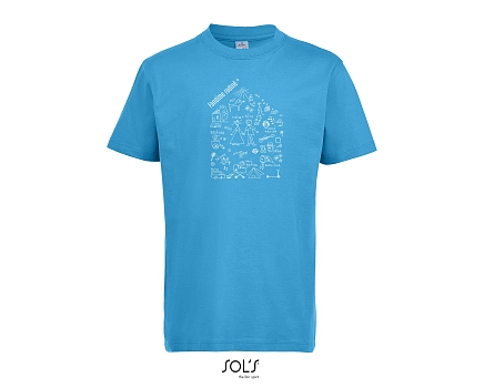 obrázek Tričko dětské s domečkem modré