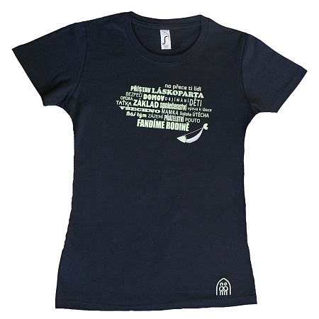 obrázek Tričko dámské s rybičkou námořnické modrév