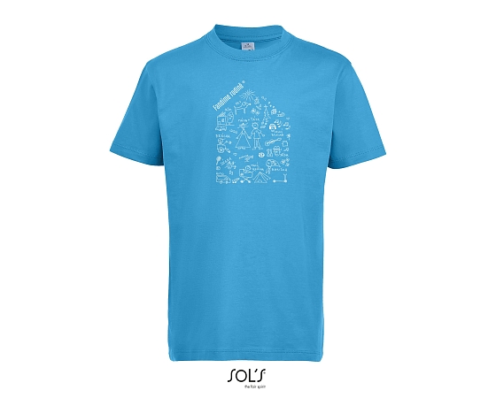 obrázek Tričko dětské s domečkem modré