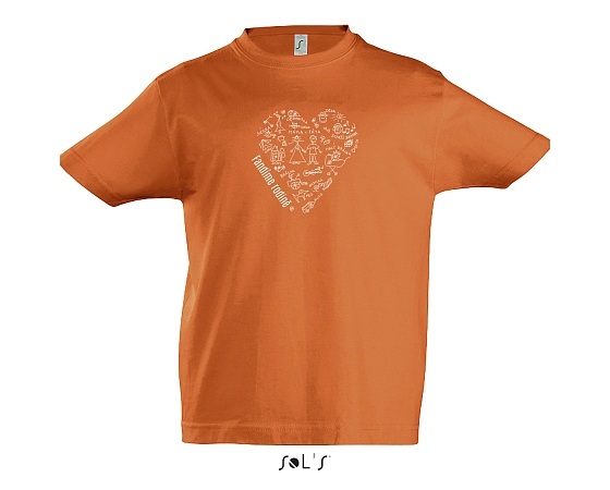 obrázek Tričko dětské se srdíčkem oranžové
